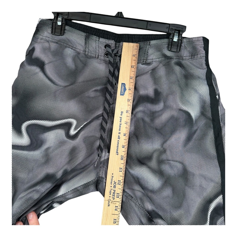 Nike Men's M Medium Gray Black Swirl Swim Trunks Pool Casual - Picture 11 of 16